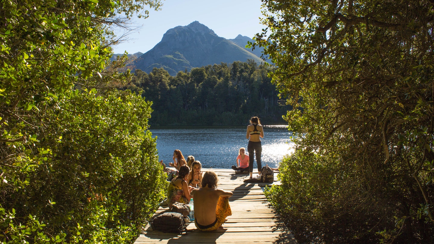 LAGO ESCONDIDO, BARILOCHE - ARGENTINA - FEBRUARY 2017 - Unidentified young people, enjoying the summer on the patagonian lake, eating and having fun on the deck.; Shutterstock ID 653309122; your: Sloane Tucker; gl: 65050; netsuite: Online Editorial; full: Bariloche Landing Page
653309122