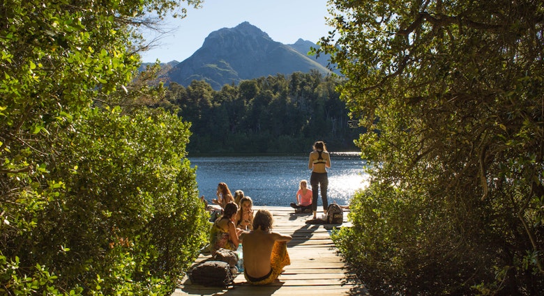 LAGO ESCONDIDO, BARILOCHE - ARGENTINA - FEBRUARY 2017 - Unidentified young people, enjoying the summer on the patagonian lake, eating and having fun on the deck.; Shutterstock ID 653309122; your: Sloane Tucker; gl: 65050; netsuite: Online Editorial; full: Bariloche Landing Page
653309122