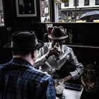 NEW YORK, NY - MARCH 21: People gather at the historic White Horse Tavern in Greenwich Village to perform an "Irish Funeral" to protest the change in ownership of the bar on March 21, 2019 in New York City. The White Horse Tavern, dating back to 1880, has been known as a haven for artists. (Photo by Stephanie Keith/Getty Images)
1131907103
new york